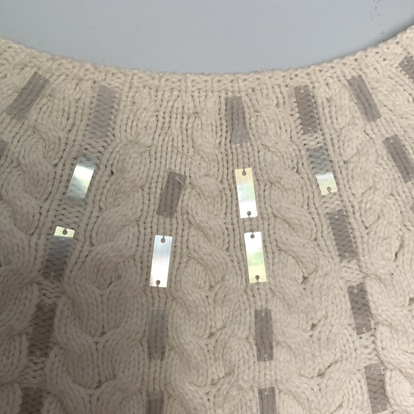 Loft Cream Boatneck Sweater with Embellishments - Picture 4 of 4